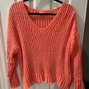 Coral Pink Lily Sweater
